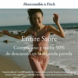 En Abercrombie & Fitch llévate segundo a mitad de precio en toda la tienda