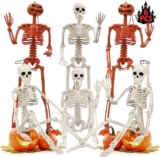 Juego de 6 esqueletos articulables para decoración de Halloween bajan de precio
