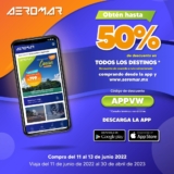 Cupón Aeromar de hasta 50% de descuento en todos los vuelos a través de la app