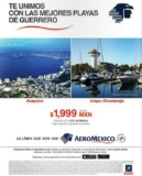 Promoción Aeroméxico: vuelos del DF hacia Acapulco o Ixtapa-Zihuatanejo a $1,999 del 9 al 17 de diciembre