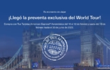 Cupón Aeroméxico Preventa World Tour 2023: 25% de descuento + 12 msi con American Express