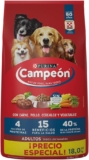 Alimento para mascotas Purina Campeón costal con 18 kg baja a un precio buenísimo