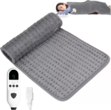 Almohadilla térmica eléctrica con termostato digital baja a un tremendo precio+ cupón adicional