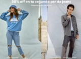Segundo a mitad de precio en jeans en American Eagle