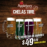 Promoción Applebees Chelas Time: cervezas de sabor por $49