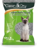 Arena para gatos Clean & Dry bolsa de 3 kg a un precio increíble