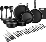 Batería de cocina Ekco con juego de cubiertos y de cuchillos de cocina baja a un tremendo precio
