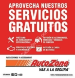 Servicios gratuitos en AutoZone (carga de batería, escaneo y diagnóstico, revisiones, etc.)