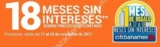 Promoción Citibanamex Buen Fin 2017: Mes de bonificación al comprar a 12 o 18 meses sin intereses