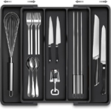 Bandeja organizadora de cubiertos ajustable baja de precio