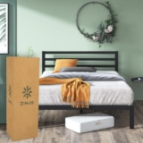 Base de cama individual de metal con cabecera Zinus Mia baja a un excelente precio