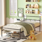 Base de cama de metal con cabecera baja a su menor precio