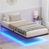 Base de cama matrimonial flotante con luz LED baja de precio + 15 meses sin intereses
