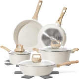 Batería de cocina de 12 piezas de granito antiadherente baja a su menor precio + 6 meses sin intereses