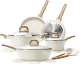 Batería de cocina de cerámica antiadherente con 14 piezas baja a un excelente precio