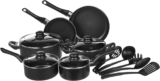 Batería de cocina antiadherente de 15 piezas baja de precio a solo $1,341