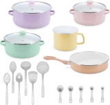Batería de cocina de acero vitrificado Sofia Colors de 20 piezas en su precio más bajo