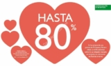 En Benetton últimas rebajas de hasta 80% de descuento en artículos seleccionados