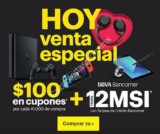 Venta Especial Best Buy y BBVA Bancomer: $100 en cupones por cada $1,000 de compra + 12 MSI