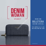 En Studio F billetera edición especial de regalo en compras de $1900 que incluyan jeans