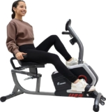 Bicicleta fija magnética horizontal con 8 niveles y sensor de pulso cardiaco baja a su precio más económico