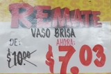 Remate Bodega Aurrerá de vaso brisa a $7 pesos