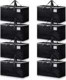 Juego de 8 bolsas de mudanza de gran capacidad con cierre y asas baja a su menor precio