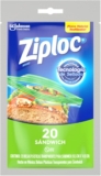 Paquete de 20 bolsas para sandwich Ziploc a un excelente precio