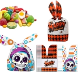 Juego 100 bolsas para dulces de calaverita de Halloween bajan a un precio buenísimo