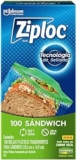 Paquete de 100 bolsas para sandwich Ziploc bajan a un excelente precio