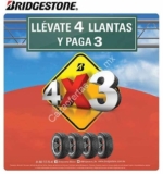 En Bridgestone 4×3 en llantas esta Semana Santa