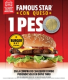 Burger Day Carls Jr 2020: Hamburguesa Famous Star a $1 peso en la compra de un combo el 28 de mayo