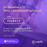 Código Cabify de 2 viajes de $70 gratis en Guadalajara por la FIL 2017