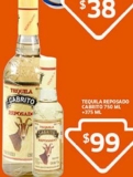Tequila Cabrito 750 ml y de regalo uno de 375 ml por $99 en Soriana