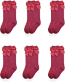 Paquete de 6 pares de calcetines para niña con moño bajan de precio