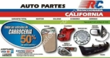 En Refaccionaria California 50% de descuento en faros, facias, calaveras, espejos, etc.