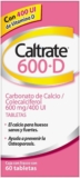 Suplemento alimenticio Caltrate 600+D con 60 tabletas baja de precio