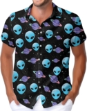 Camisa hawaiana estampada para hombre con diseños divertidos baja a un excelente precio