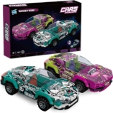 Juego de construcción de bloques tipo Lego con 2 carros de carrera bajan a un tremendo precio