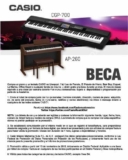 1 mes Gratis de clases de piano en la compra de un teclado Casio