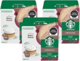 3 pack cápsulas de café Nescafé Dolce Gusto Starbucks Cappuccino con 12 piezas en su precio más bajo