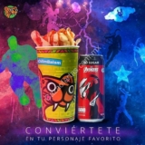 Promoción Avengers Chilim Balam: carita pintada Gratis si compras unas papas y una Coca-Cola