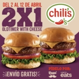 En Chilis 2×1 en hamburguesa Oldtimer with Cheese + envío gratis