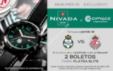 Boletos para el partido Santos VS Toluca GRATIS en la compra de un reloj Nivada en Cimaco