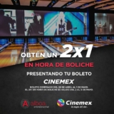 2×1 en hora de boliche en Alboa o en hora de juego en Arena presentando boleto de Cinemex