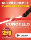 2×1 en nuevo Cinemex Plaza Las Torres (Puebla) por inauguración