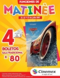 En Cinemex funciones de Matinee Cars 3: 4 boletos por $80 este fin de semana