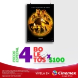 Cinemex Matineé: Jurassic World Dominio 4 boletos por $100 este fin de semana