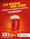 En Cinemex Tlaxcala 2×1 en entradas por inauguración