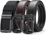 Juego de 3 cinturones de vestir para hombre bajan a su precio más económico